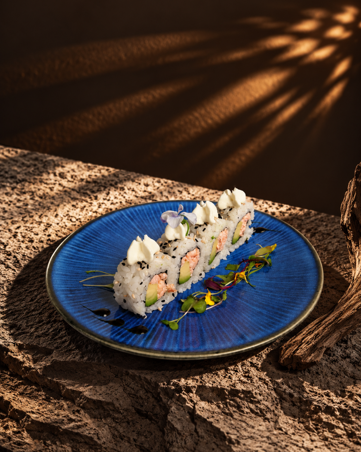 Uramaki de salmón con queso crema - 01
