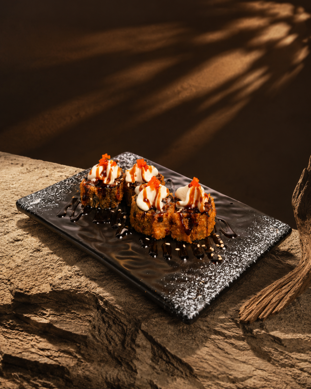Maki Crujiente Con Salsa